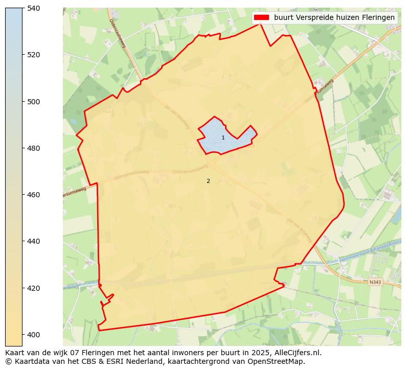Afbeelding van de buurt Verspreide huizen Fleringen op de kaart.