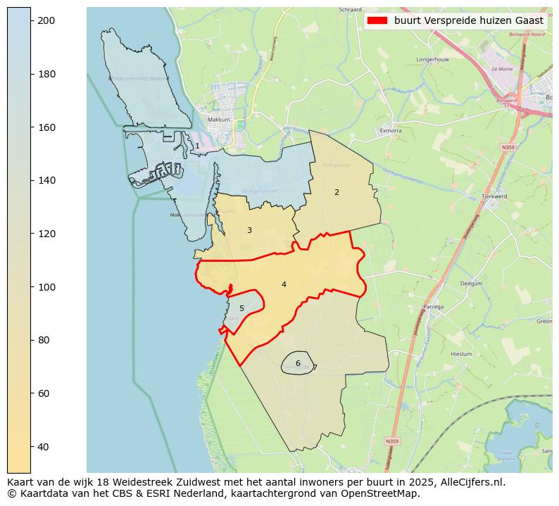 Afbeelding van de buurt Verspreide huizen Gaast op de kaart.