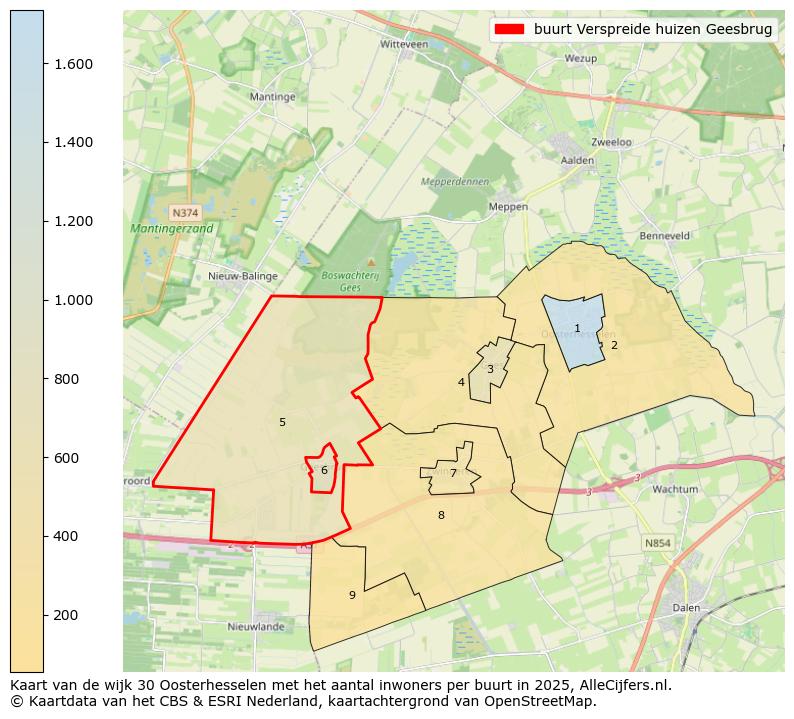 Afbeelding van de buurt Verspreide huizen Geesbrug op de kaart.