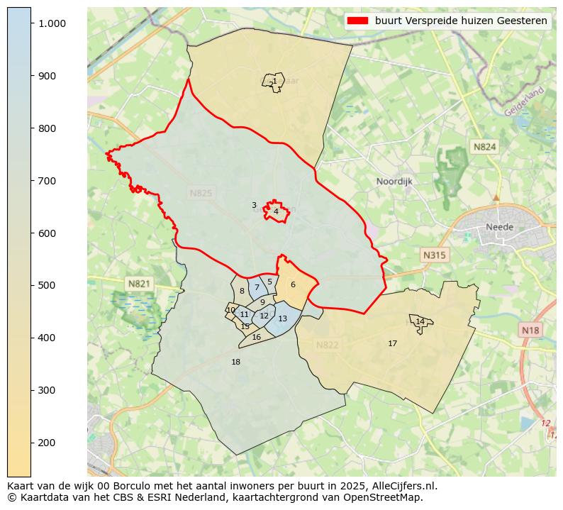 Afbeelding van de buurt Verspreide huizen Geesteren op de kaart.