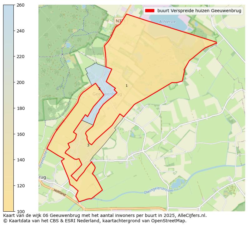 Afbeelding van de buurt Verspreide huizen Geeuwenbrug op de kaart.