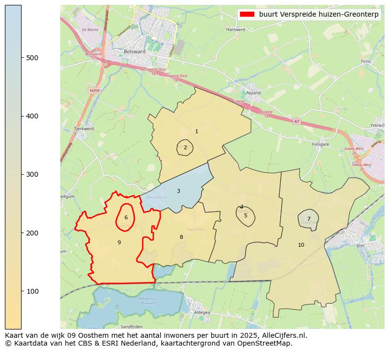 Afbeelding van de buurt Verspreide huizen-Greonterp op de kaart.
