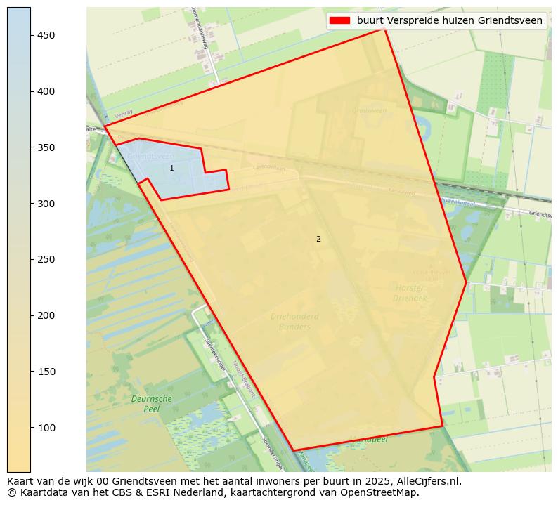 Afbeelding van de buurt Verspreide huizen Griendtsveen op de kaart.