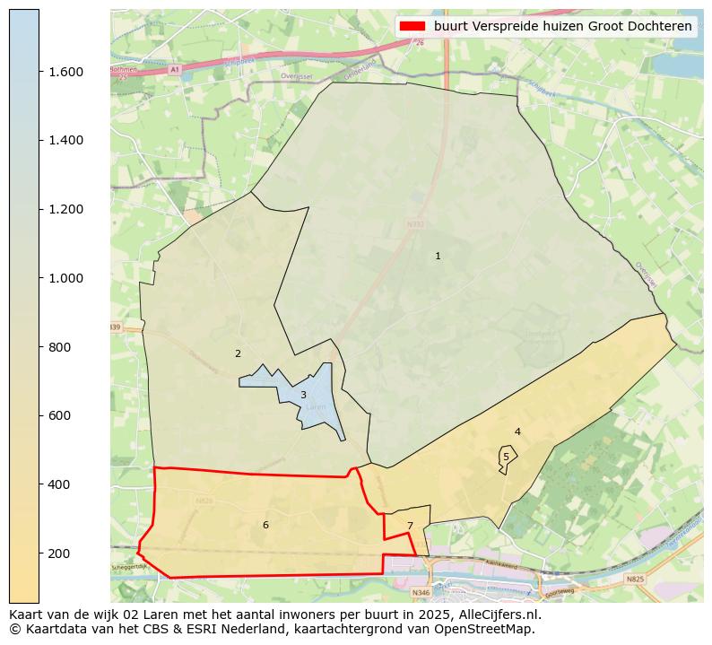 Afbeelding van de buurt Verspreide huizen Groot Dochteren op de kaart.