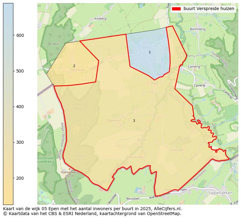 Afbeelding van de buurt Verspreide huizen op de kaart.