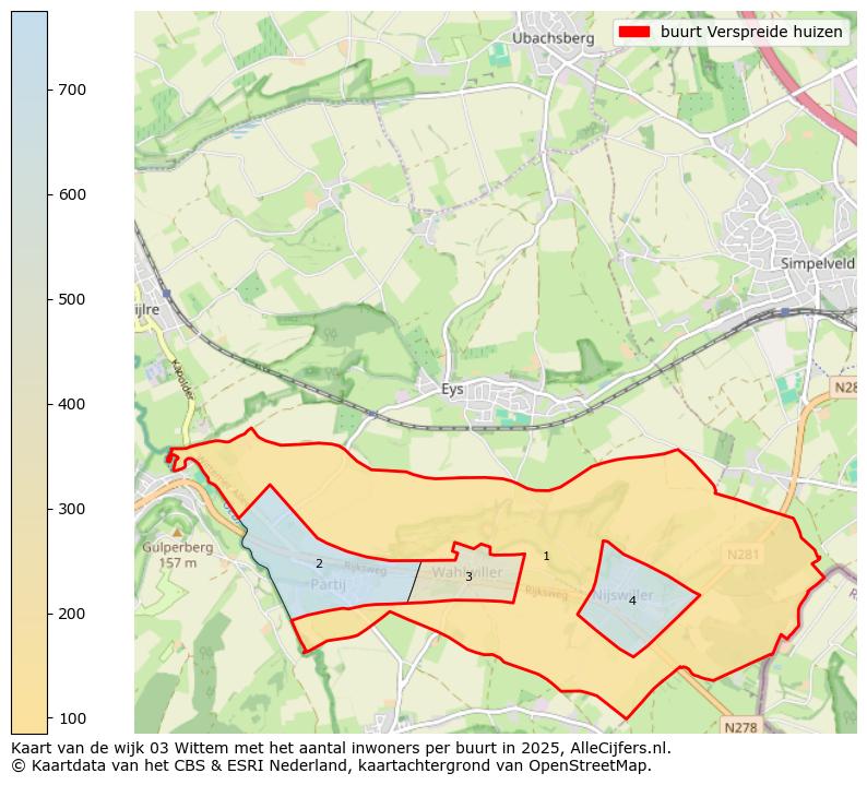 Afbeelding van de buurt Verspreide huizen op de kaart.