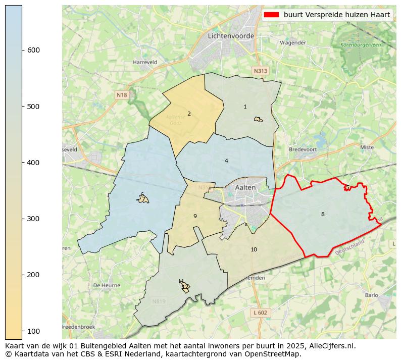 Afbeelding van de buurt Verspreide huizen Haart op de kaart.