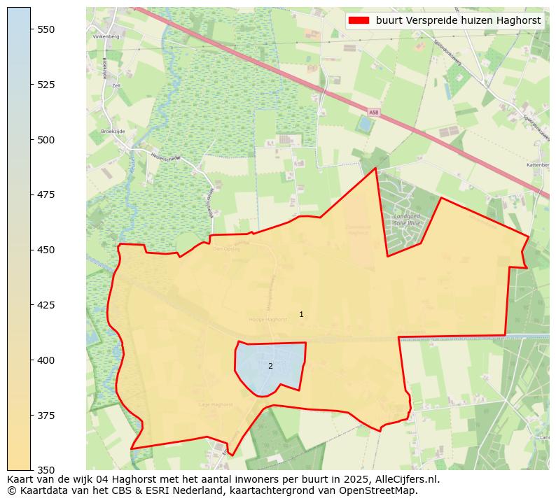 Afbeelding van de buurt Verspreide huizen Haghorst op de kaart.