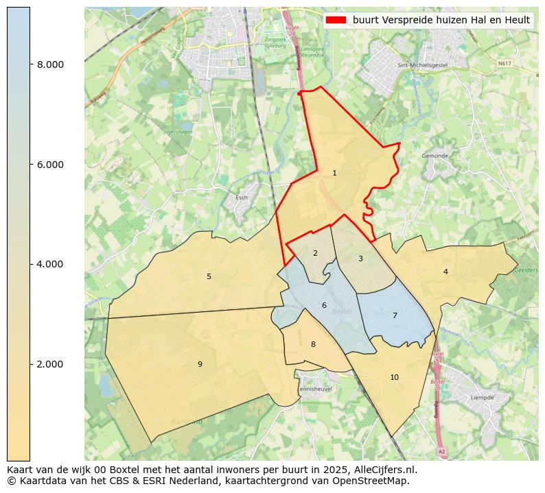 Afbeelding van de buurt Verspreide huizen Hal en Heult op de kaart.