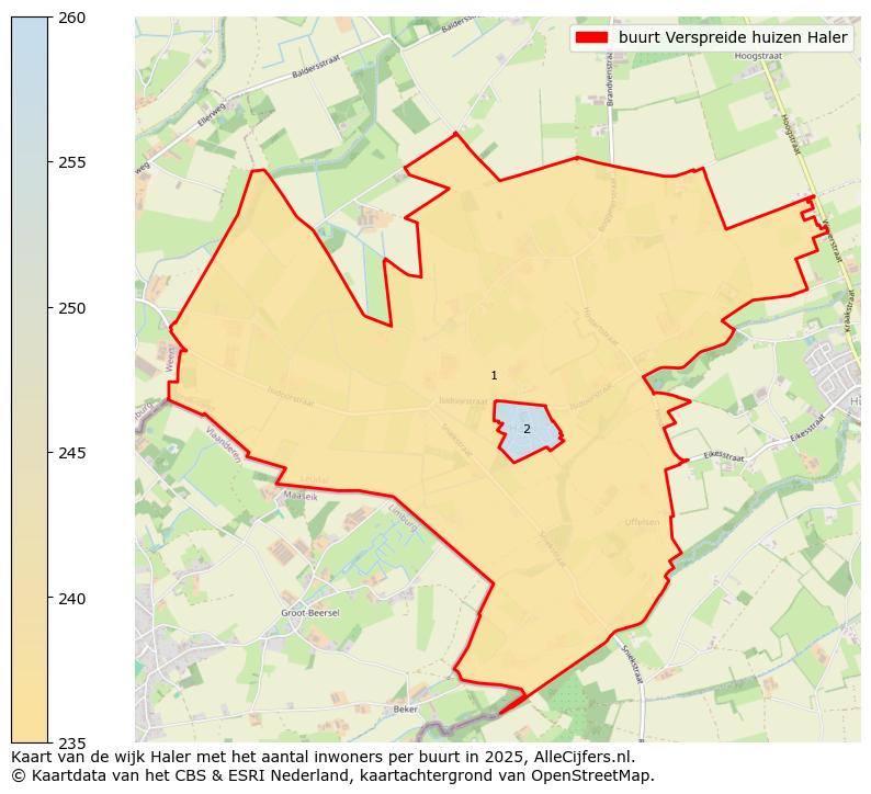 Afbeelding van de buurt Verspreide huizen Haler op de kaart.
