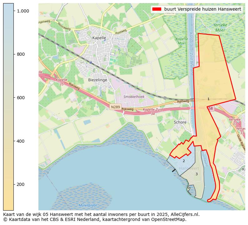 Afbeelding van de buurt Verspreide huizen Hansweert op de kaart.