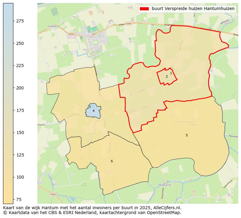 Afbeelding van de buurt Verspreide huizen Hantumhuizen op de kaart.