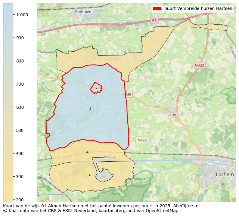Afbeelding van de buurt Verspreide huizen Harfsen op de kaart.