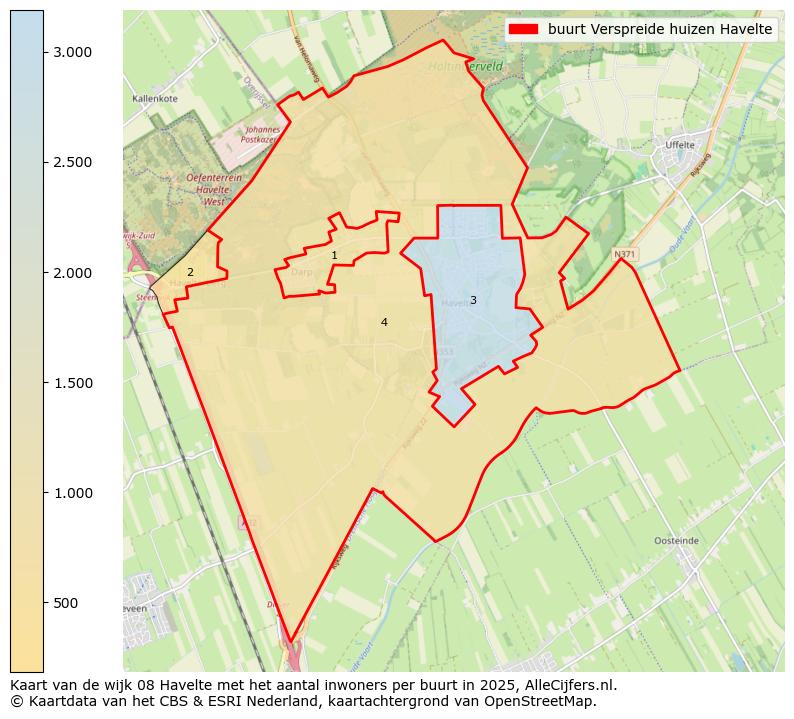 Afbeelding van de buurt Verspreide huizen Havelte op de kaart.