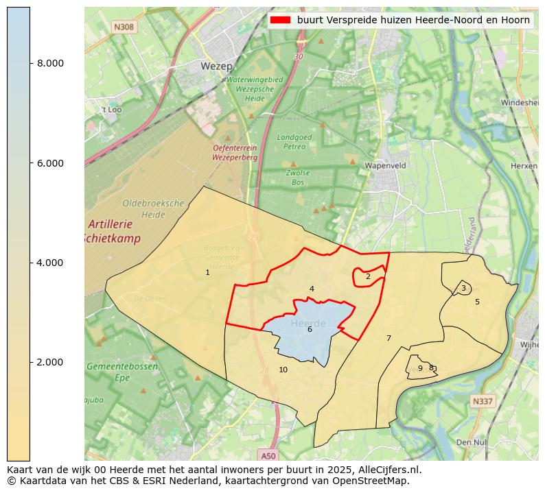 Afbeelding van de buurt Verspreide huizen Heerde-Noord en Hoorn op de kaart.