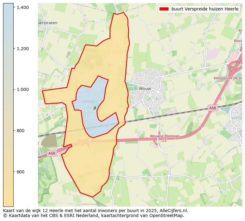 Afbeelding van de buurt Verspreide huizen Heerle op de kaart.