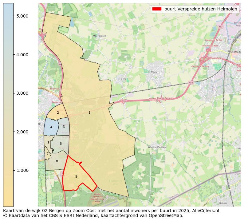 Afbeelding van de buurt Verspreide huizen Heimolen op de kaart.