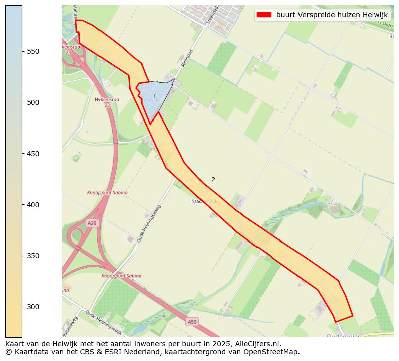 Afbeelding van de buurt Verspreide huizen Helwijk op de kaart.