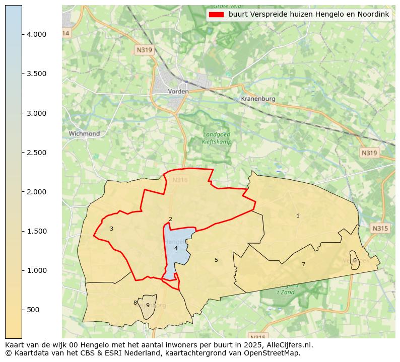 Afbeelding van de buurt Verspreide huizen Hengelo en Noordink op de kaart.