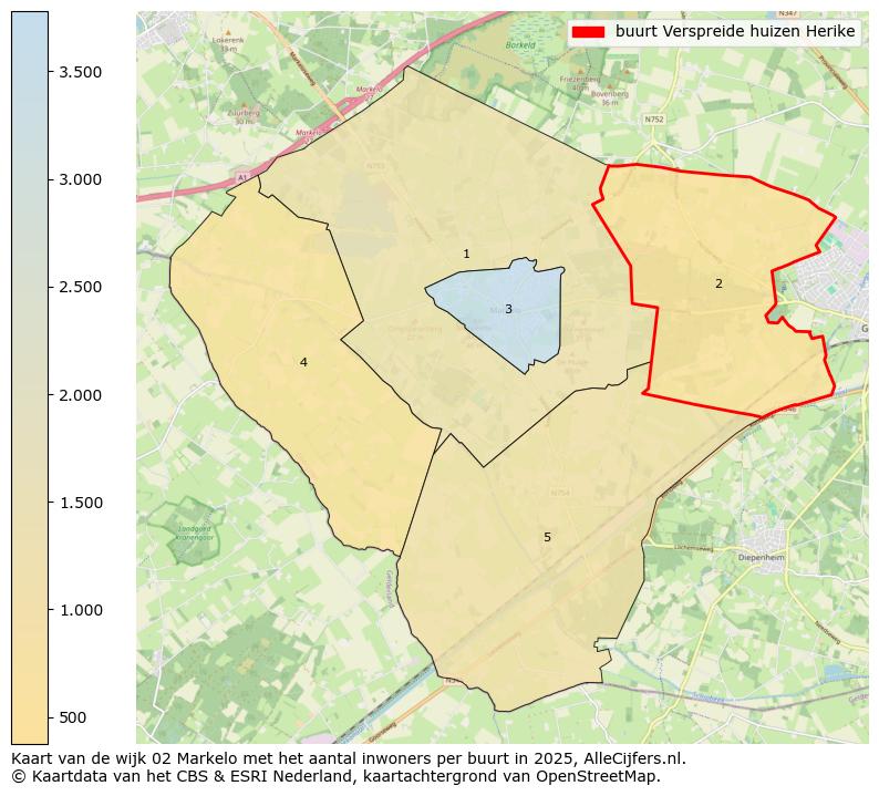 Afbeelding van de buurt Verspreide huizen Herike op de kaart.