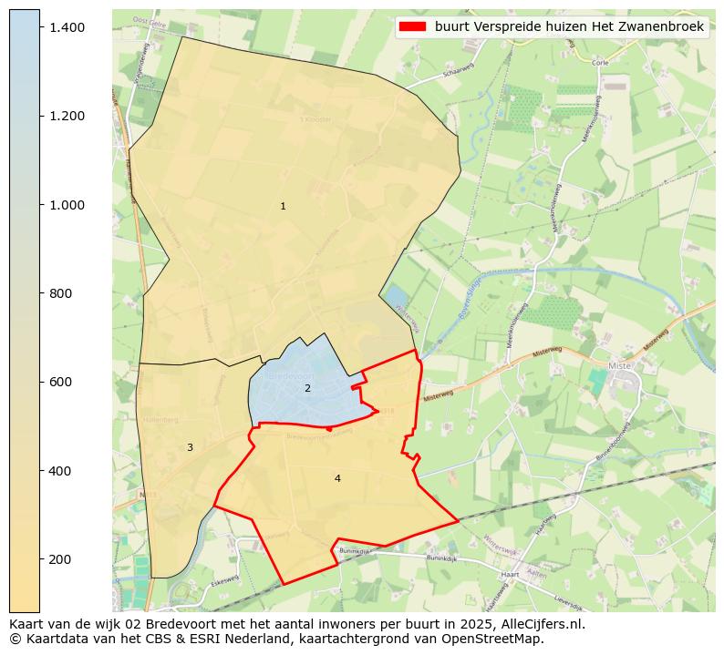 Afbeelding van de buurt Verspreide huizen Het Zwanenbroek op de kaart.