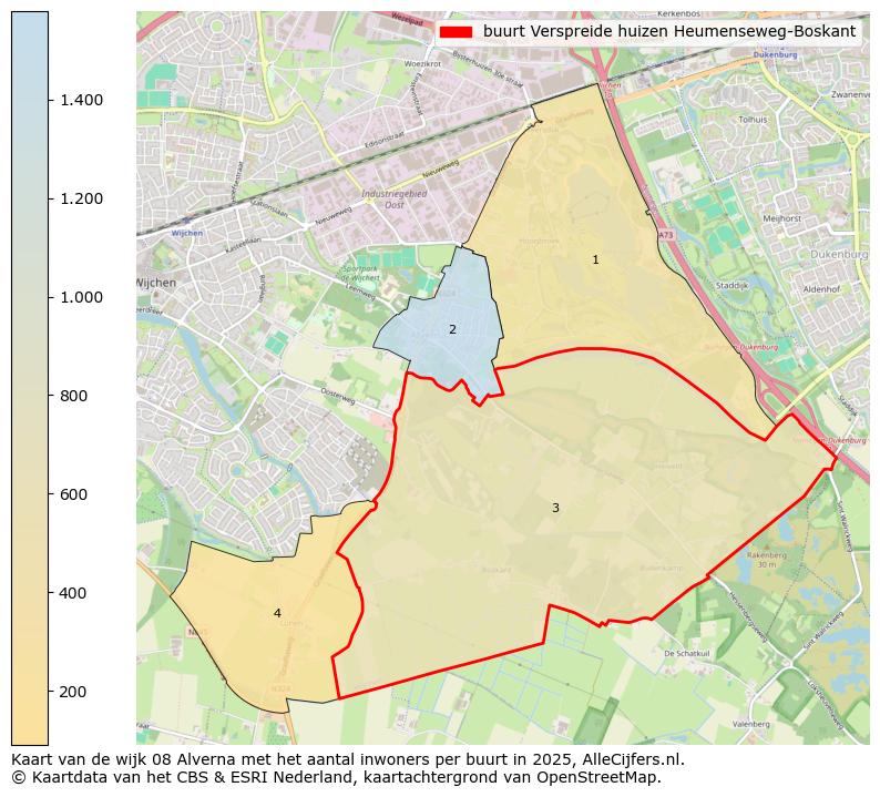 Afbeelding van de buurt Verspreide huizen Heumenseweg-Boskant op de kaart.