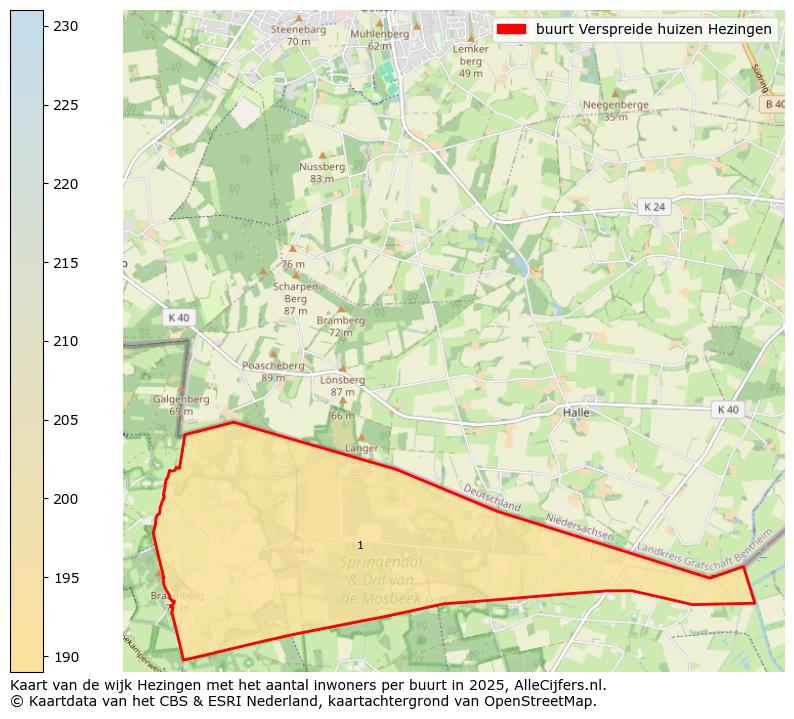 Afbeelding van de buurt Verspreide huizen Hezingen op de kaart.