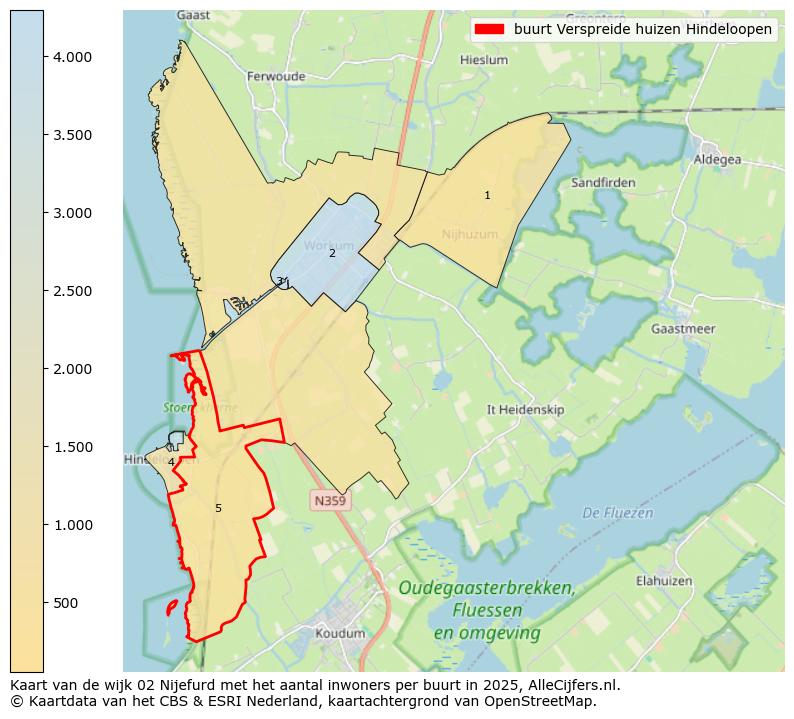 Afbeelding van de buurt Verspreide huizen Hindeloopen op de kaart.