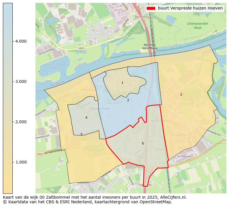 Afbeelding van de buurt Verspreide huizen Hoeven op de kaart.