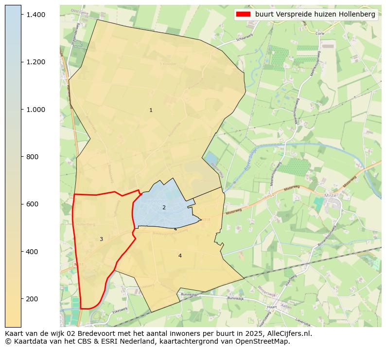 Afbeelding van de buurt Verspreide huizen Hollenberg op de kaart.