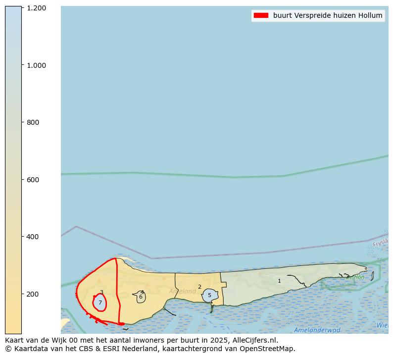 Afbeelding van de buurt Verspreide huizen Hollum op de kaart.