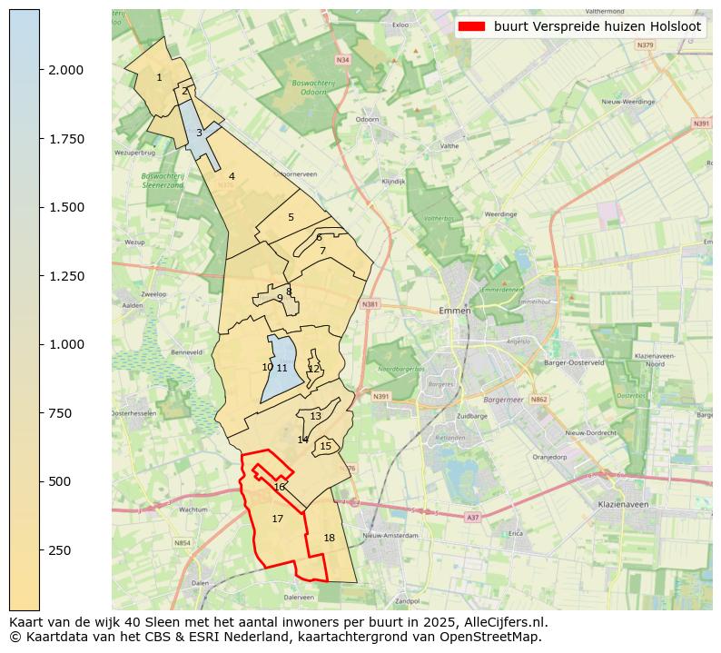 Afbeelding van de buurt Verspreide huizen Holsloot op de kaart.