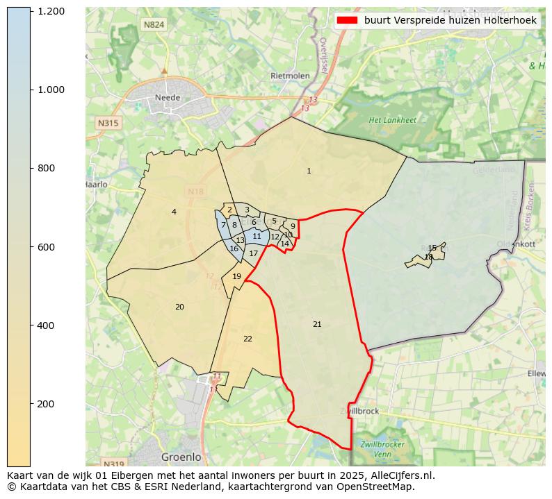 Afbeelding van de buurt Verspreide huizen Holterhoek op de kaart.