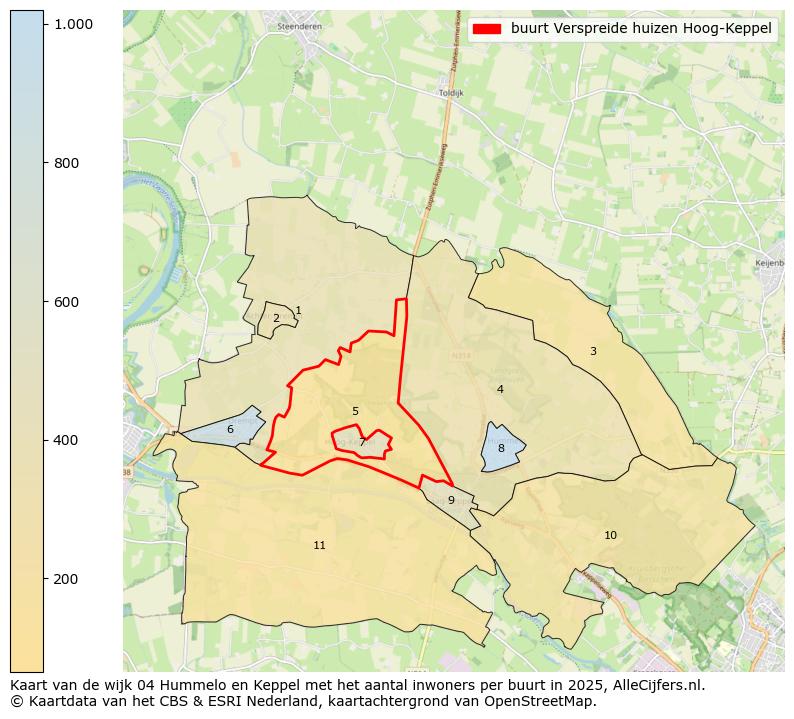 Afbeelding van de buurt Verspreide huizen Hoog-Keppel op de kaart.