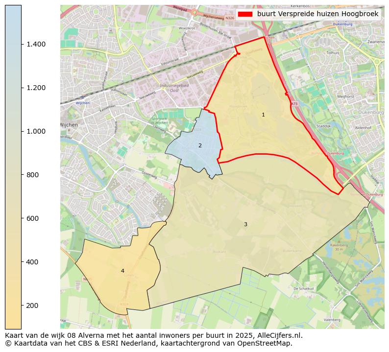 Afbeelding van de buurt Verspreide huizen Hoogbroek op de kaart.