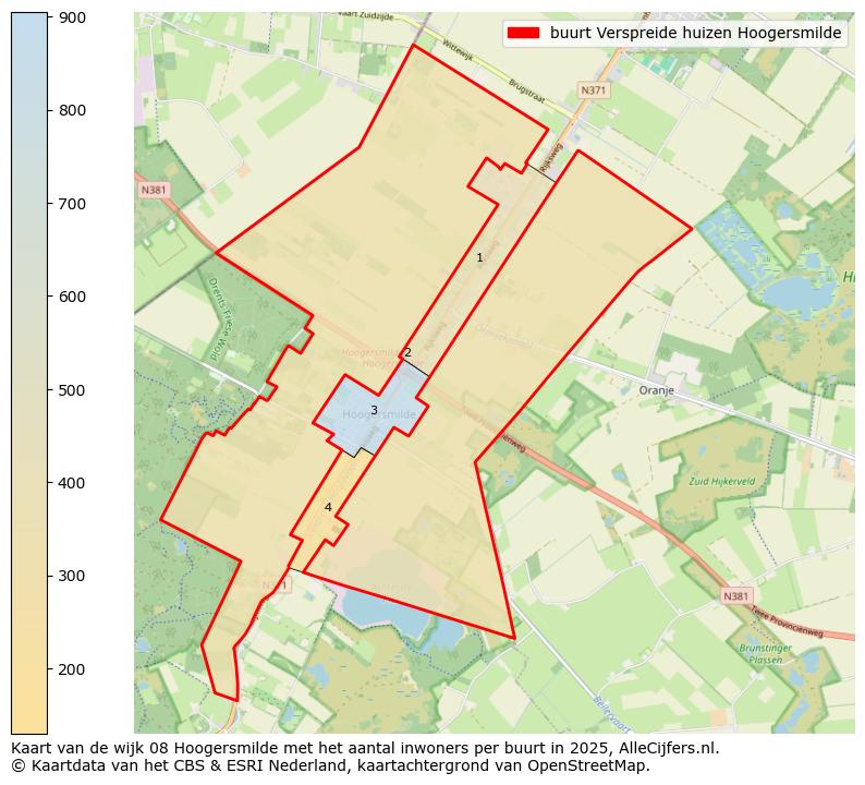 Afbeelding van de buurt Verspreide huizen Hoogersmilde op de kaart.