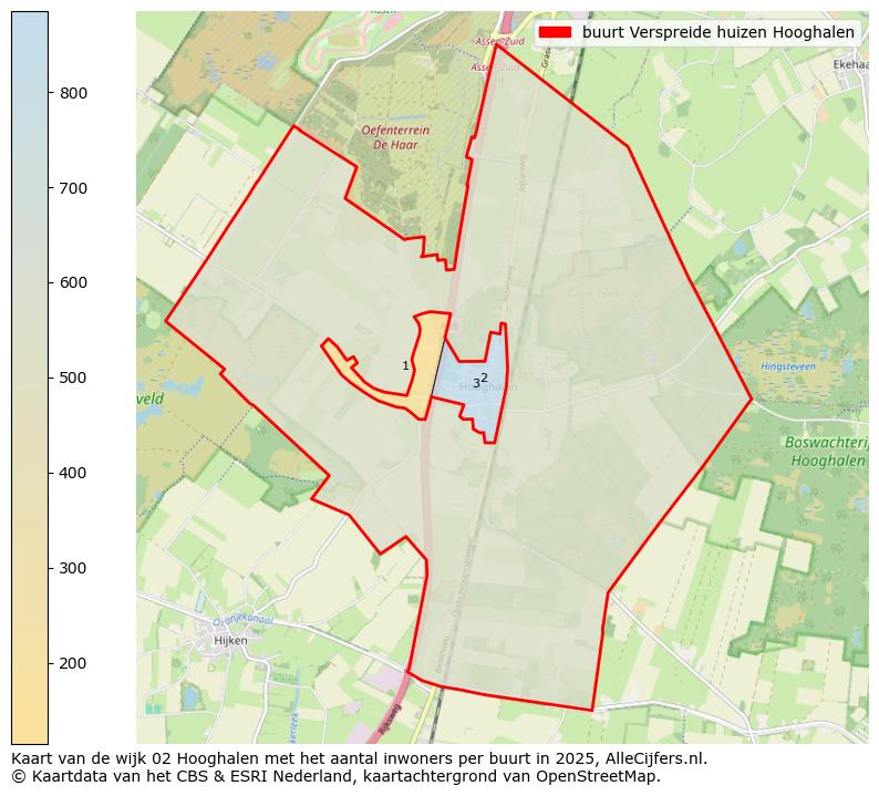 Afbeelding van de buurt Verspreide huizen Hooghalen op de kaart.