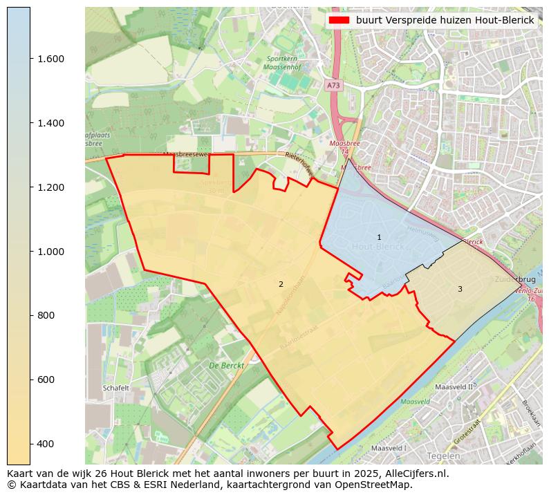 Afbeelding van de buurt Verspreide huizen Hout-Blerick op de kaart.