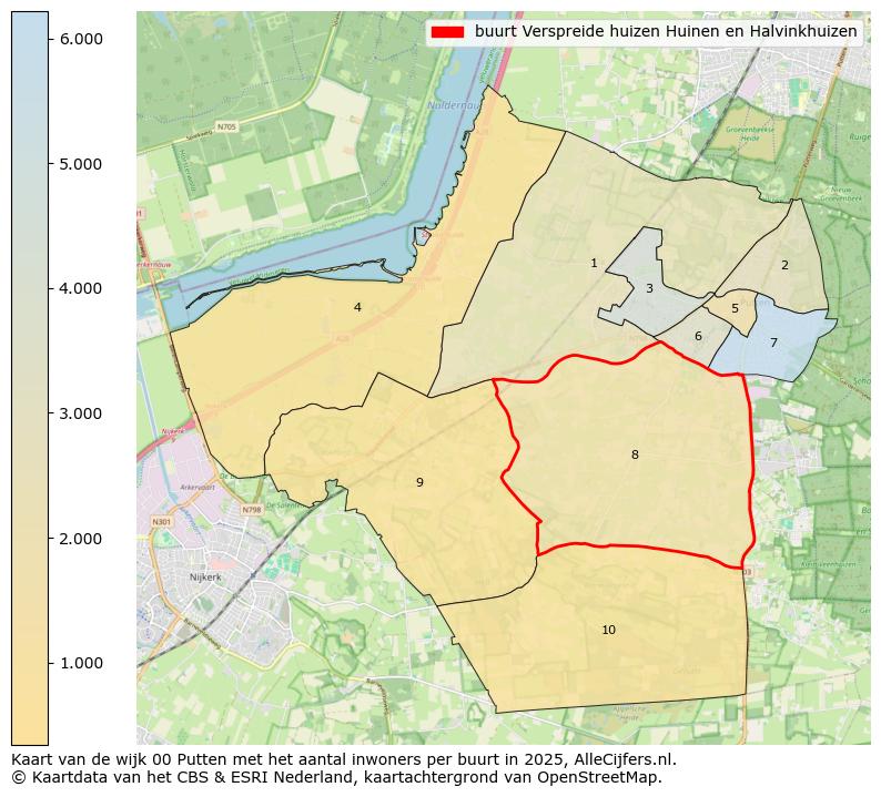 Afbeelding van de buurt Verspreide huizen Huinen en Halvinkhuizen op de kaart.