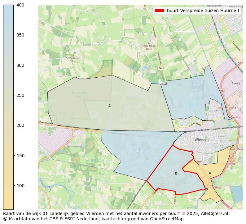 Afbeelding van de buurt Verspreide huizen Huurne I op de kaart.