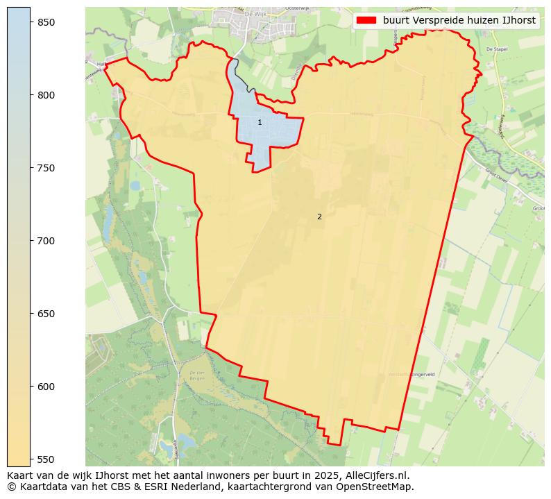 Afbeelding van de buurt Verspreide huizen IJhorst op de kaart.