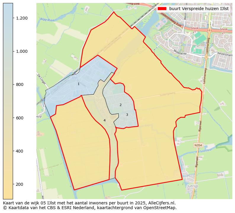 Afbeelding van de buurt Verspreide huizen IJlst op de kaart.