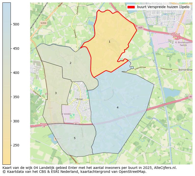 Afbeelding van de buurt Verspreide huizen IJpelo op de kaart.