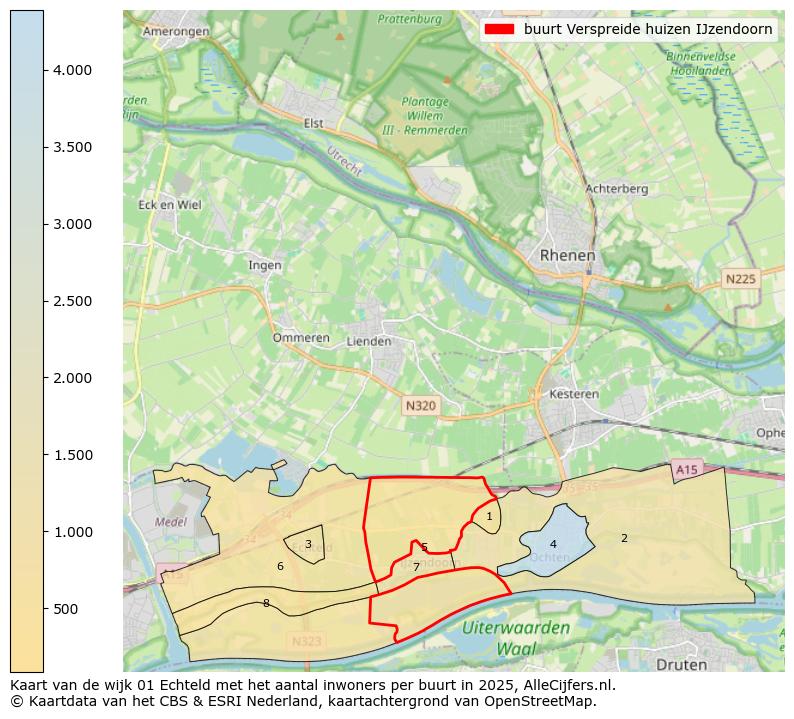 Afbeelding van de buurt Verspreide huizen IJzendoorn op de kaart.