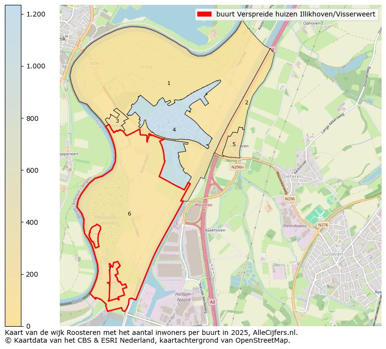 Afbeelding van de buurt Verspreide huizen Illikhoven/Visserweert op de kaart.