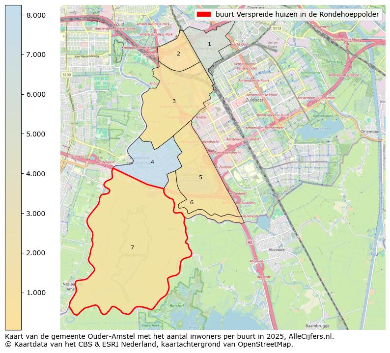 Afbeelding van de buurt Verspreide huizen in de Rondehoeppolder op de kaart.
