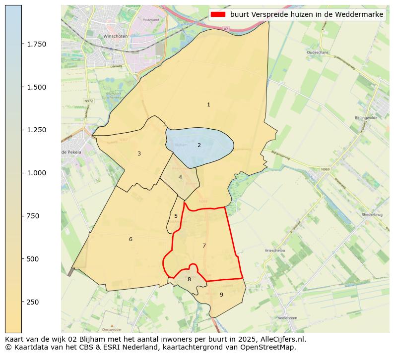 Afbeelding van de buurt Verspreide huizen in de Weddermarke op de kaart.
