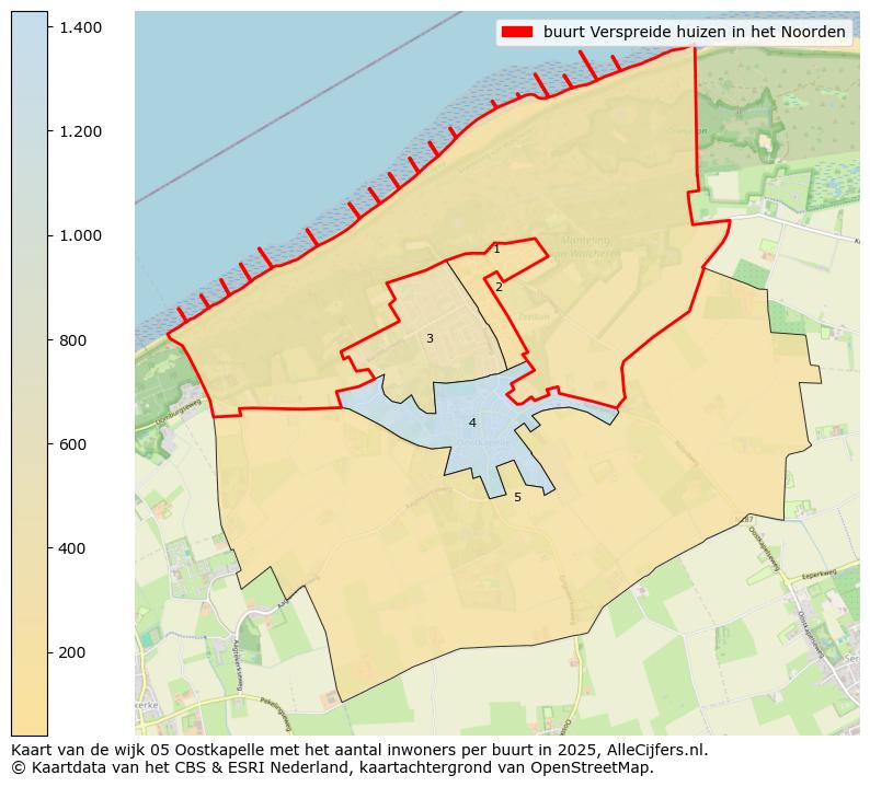 Afbeelding van de buurt Verspreide huizen in het Noorden op de kaart.