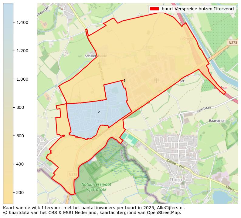 Afbeelding van de buurt Verspreide huizen Ittervoort op de kaart.