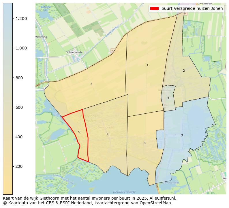 Afbeelding van de buurt Verspreide huizen Jonen op de kaart.